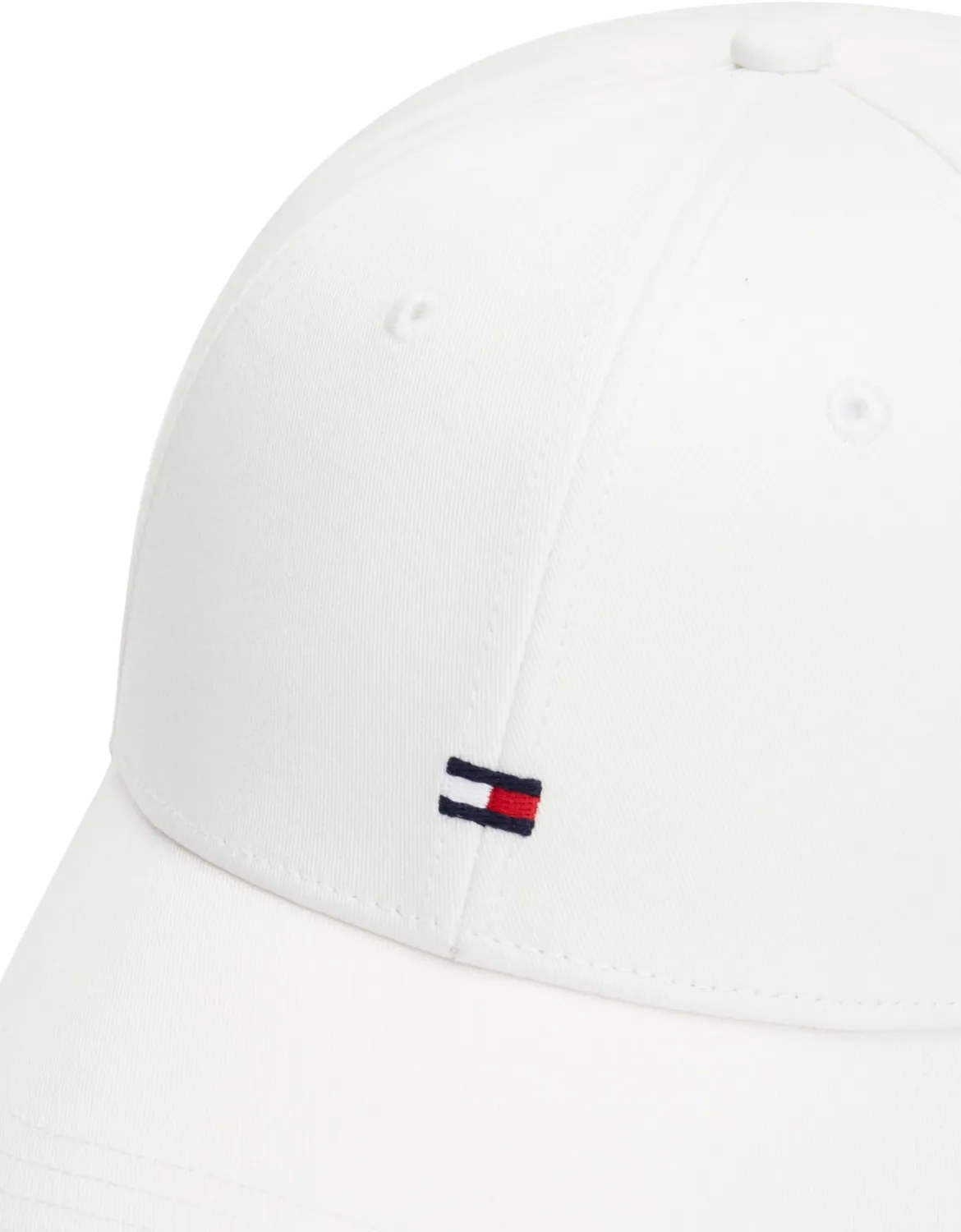 Tommy Hilfiger Essential Flag cappellino bianco in lino