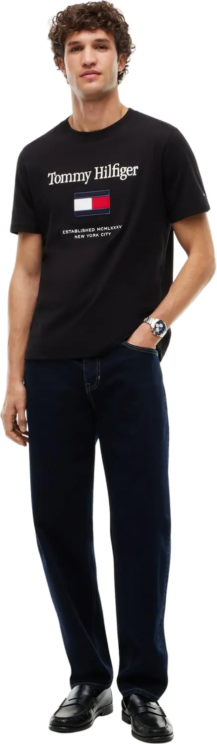 Tommy Hilfiger Flag MW0MW42736 maglietta uomo M ricamo