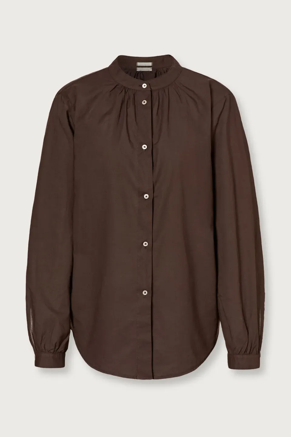 Massimo Alba Odette camicia donna mahogany collo coreana