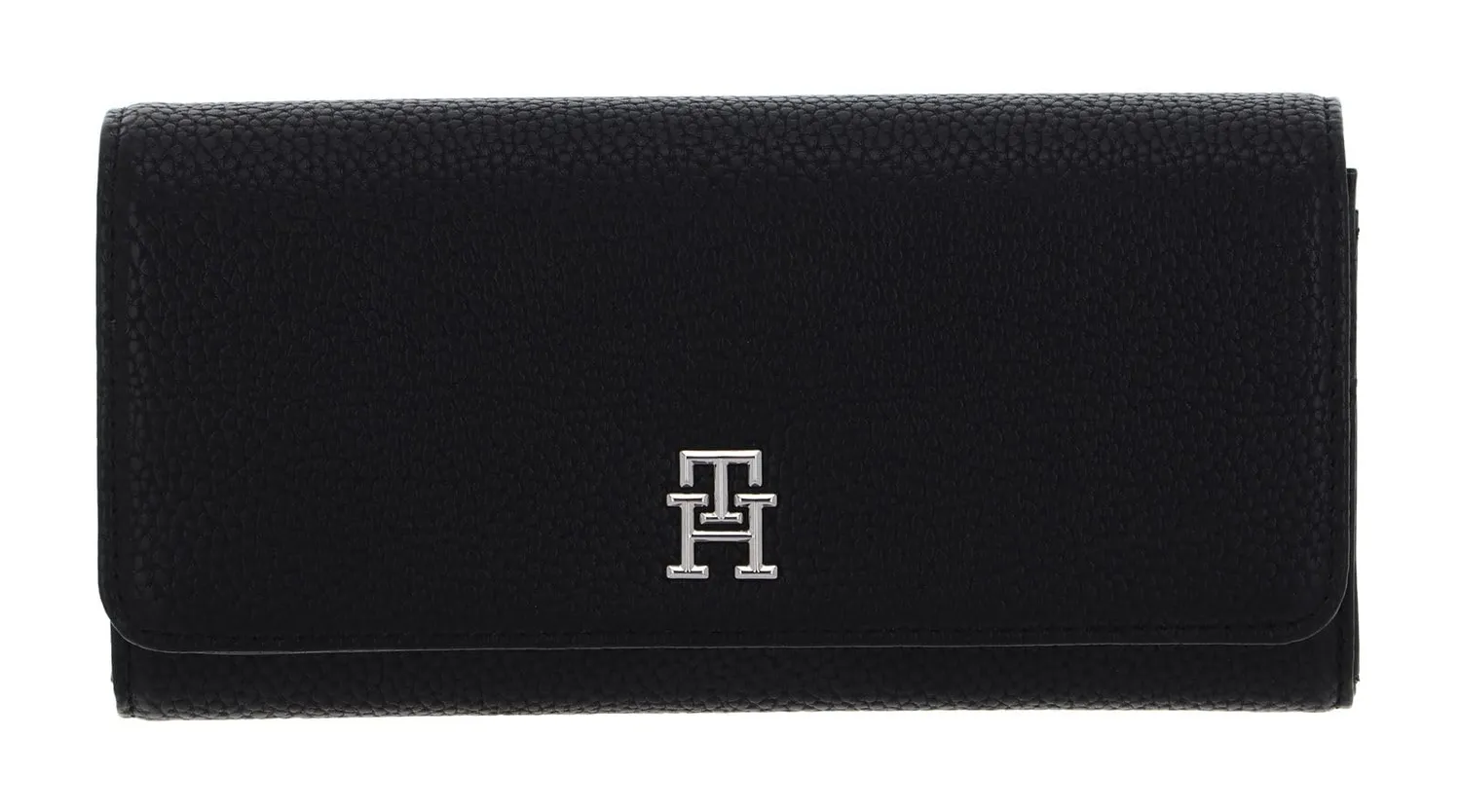 Tommy Hilfiger TH Emblem Large Flap portafogli donna nero OS