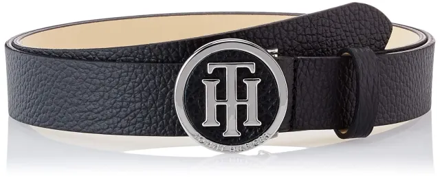 Tommy Hilfiger TH Round Buckle Belt 3.0 Cintura Nera 95