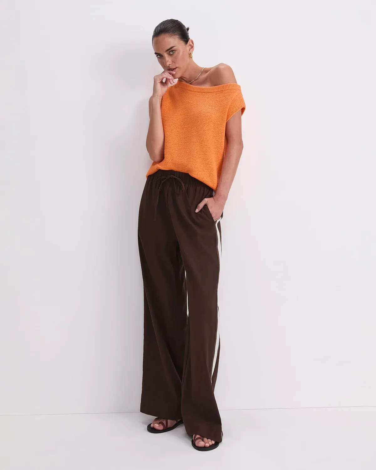 Sportscraft Josie maglione cotone scollo aperto donna