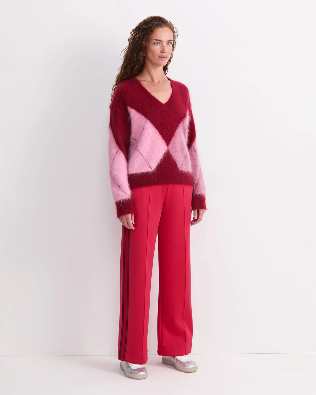 Sportscraft Tatiana Mohair Argyle maglione donna a rombi