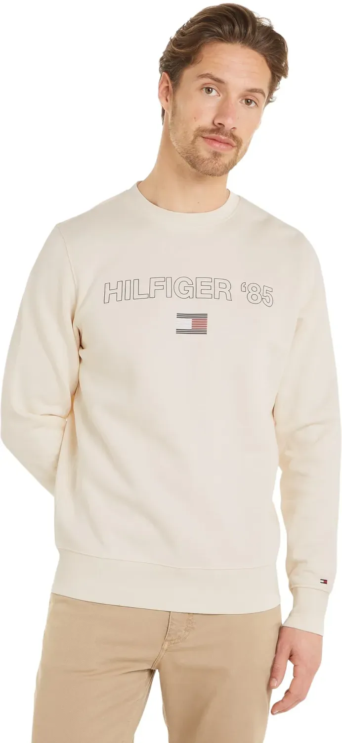 Tommy Hilfiger felpa uomo senza cappuccio beige XS