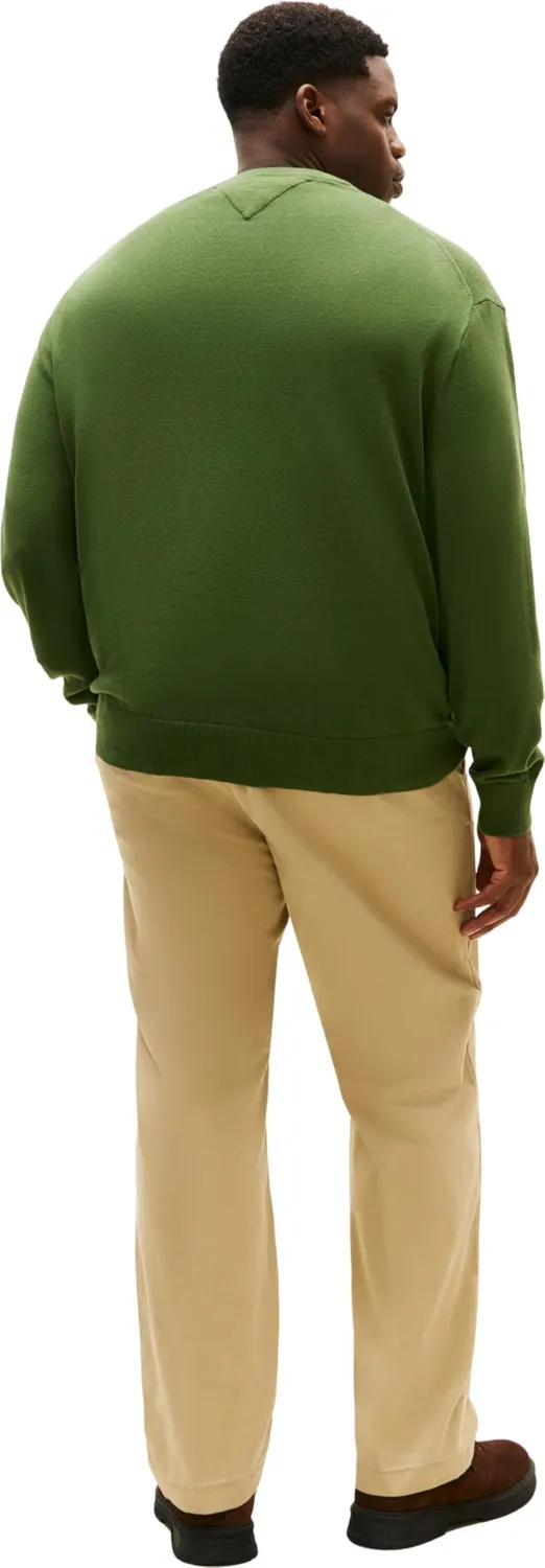 Tommy Hilfiger Essential Cotton maglione scollo V verde unisex