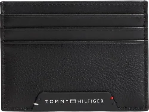 Tommy Hilfiger portafoglio uomo nero compatto pelle