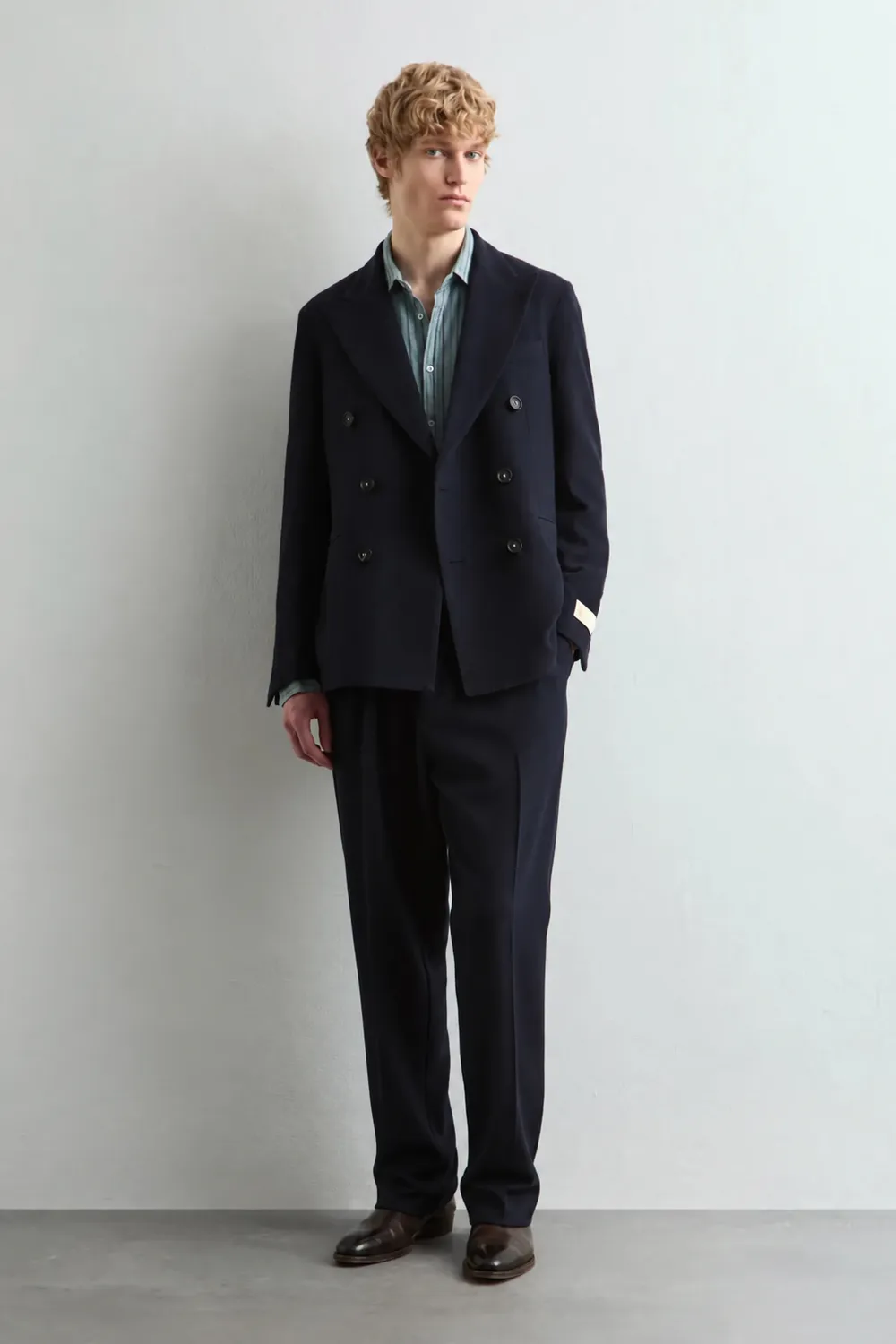 Massimo Alba Monster blazer uomo dark blue lana seta
