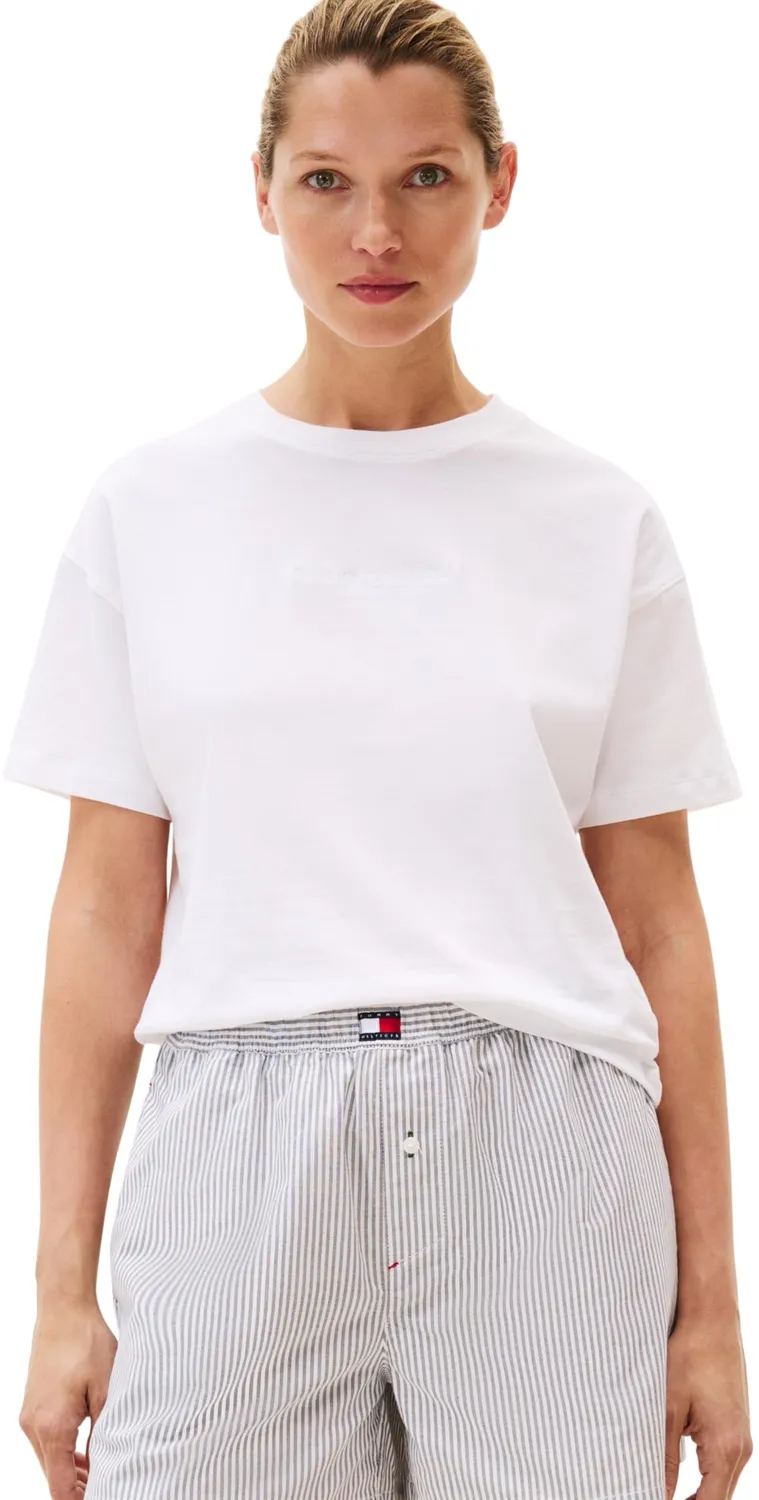 Tommy Hilfiger UW0UW06236 maglietta donna M nera logo