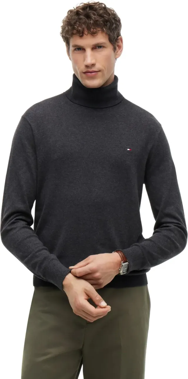 Tommy Hilfiger MW0MW28048 maglione uomo collo alto blu