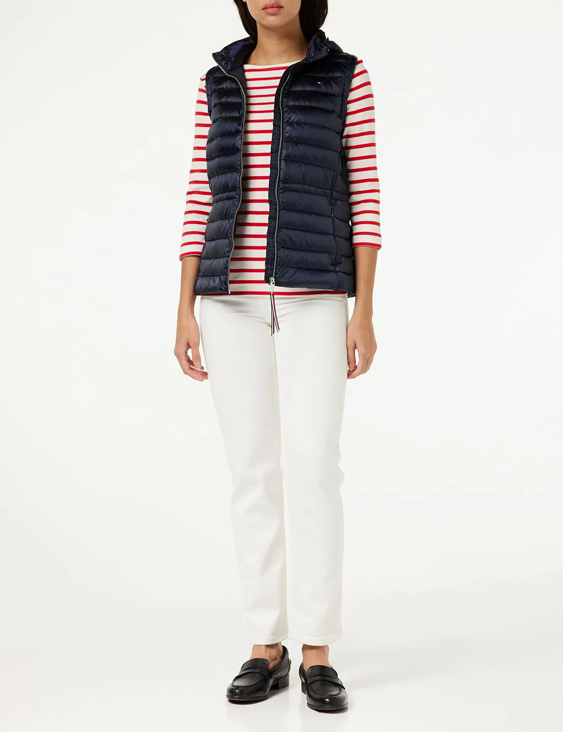 Tommy Hilfiger Slim Cody Rib Maglia Donna Bianco