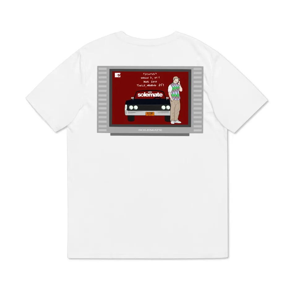 Solemate Turtle t-shirt bianca cotone organico