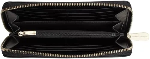 Tommy Hilfiger Poppy portafoglio large nero con zip 19 cm