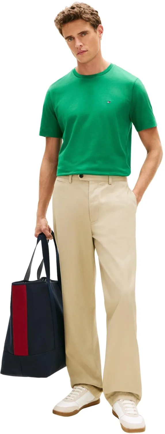 Tommy Hilfiger Seasonal Solid Tee t-shirt uomo beige scollo rotondo