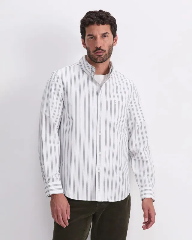 Sportscraft Oxford camicia riga manica lunga cotone