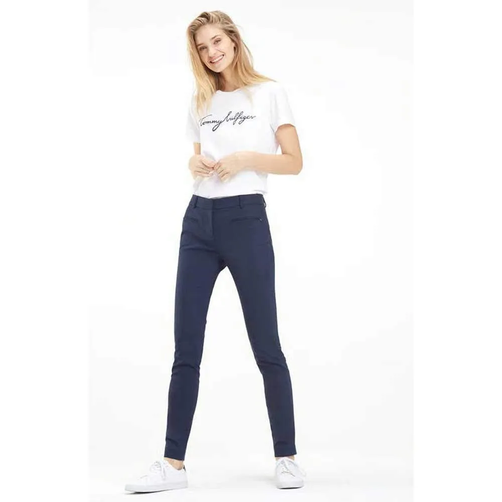 Tommy T-shirt donna bianco Optic White grafica cotone