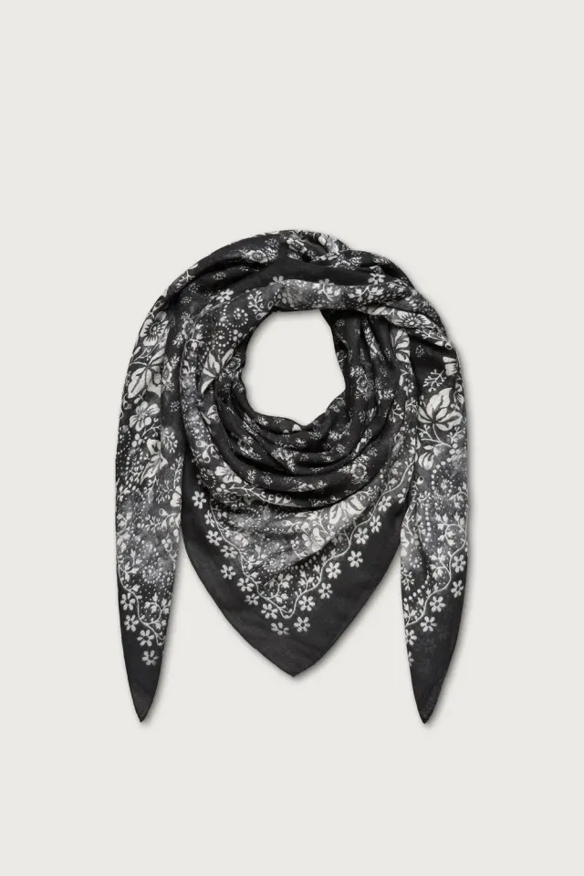 Massimo Alba Stole stola cashmere nero lavato unisex