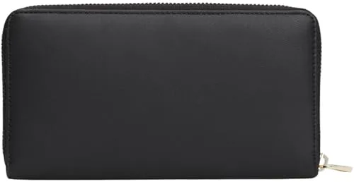 Tommy Hilfiger Poppy portafoglio large nero con zip 19 cm