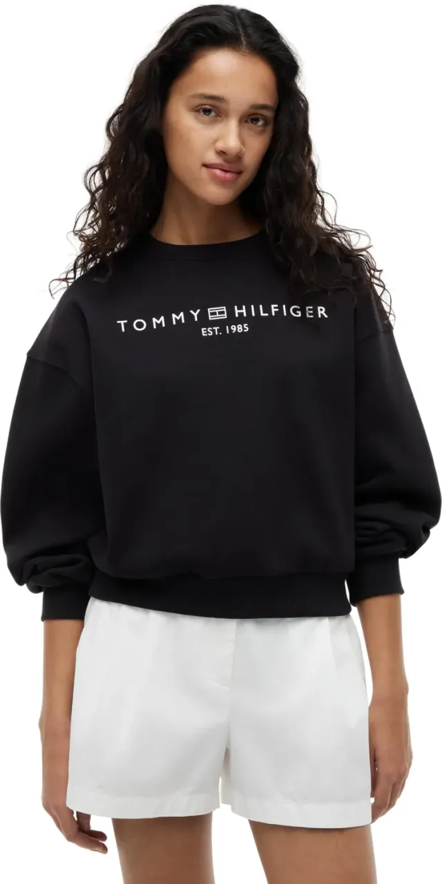 Tommy Hilfiger Corp Logo WW0WW47831 felpa donna girocollo