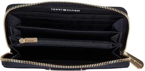 Tommy Hilfiger Poppy Portafoglio Donna con Zip Blu Space Blue