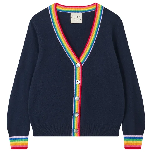Jumper 1234 Rainbow Cardigan cashmere navy