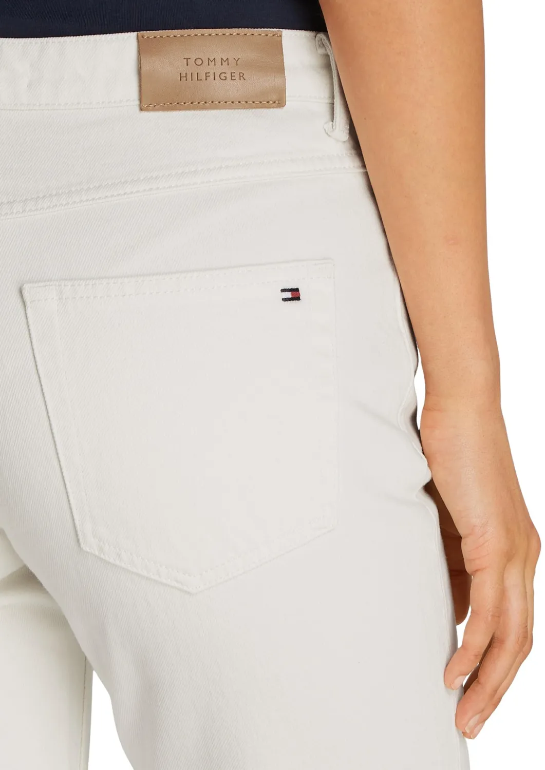 Tommy Hilfiger Classic Straight Jeans Donna Ecru 27W/30L