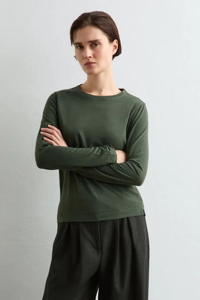 Massimo Alba Masa t-shirt maniche lunghe forest night