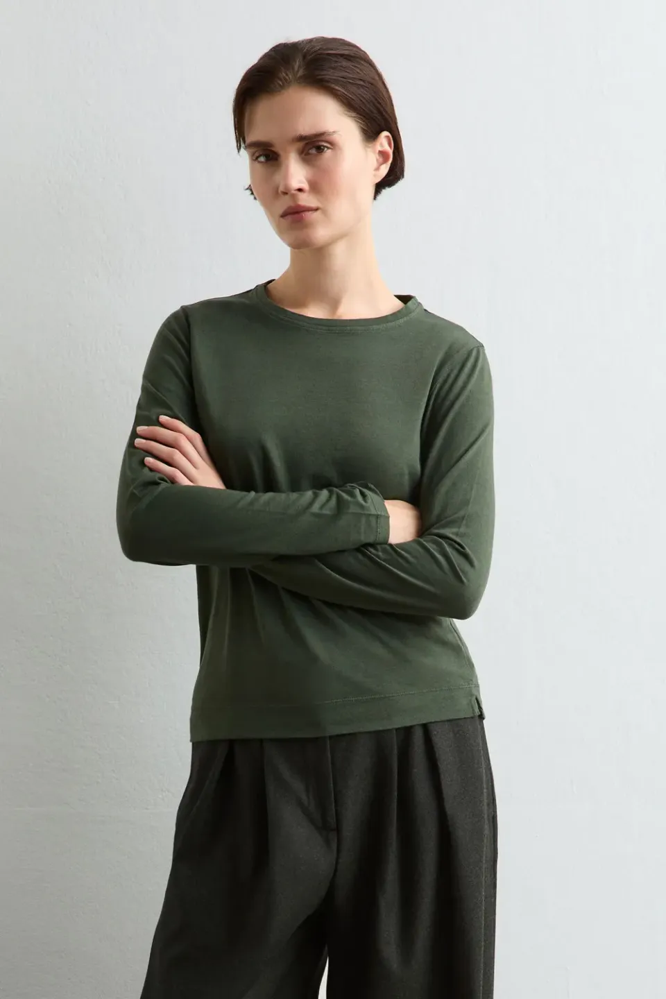 Massimo Alba Masa t-shirt maniche lunghe forest night