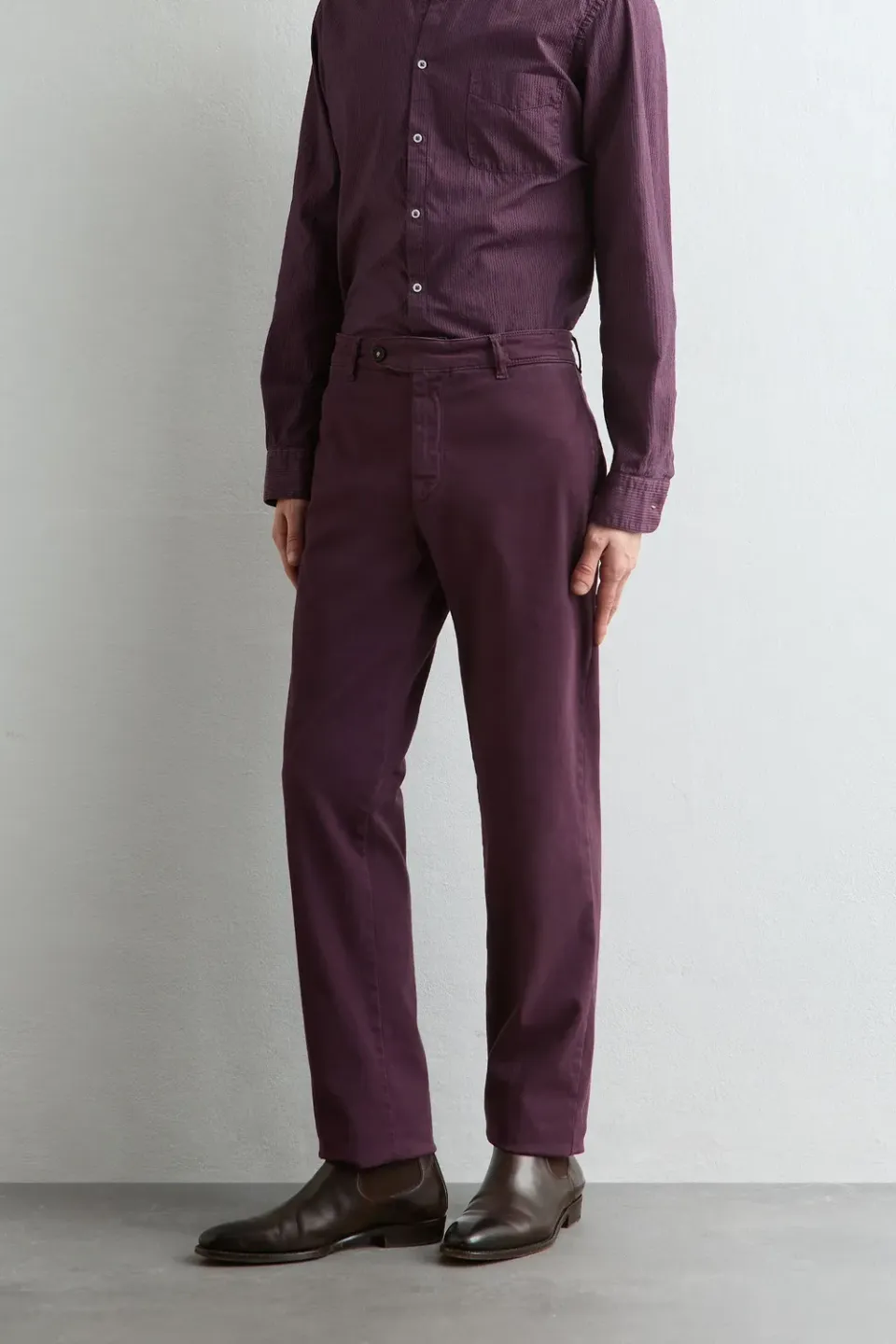 Massimo Alba Winch2 pantaloni uomo Tibetan Red cotone