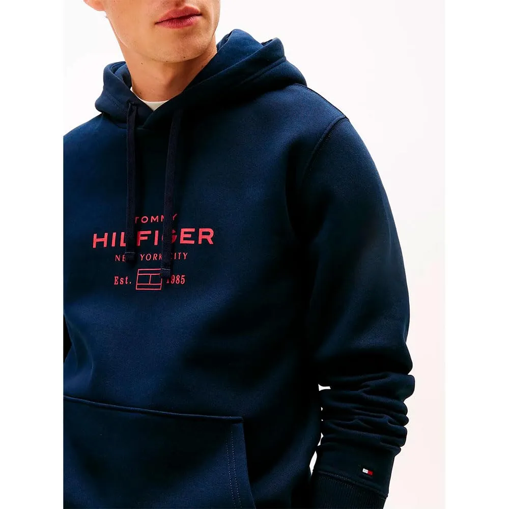 Tommy Hilfiger Oval Graphic felpa cappuccio uomo nera