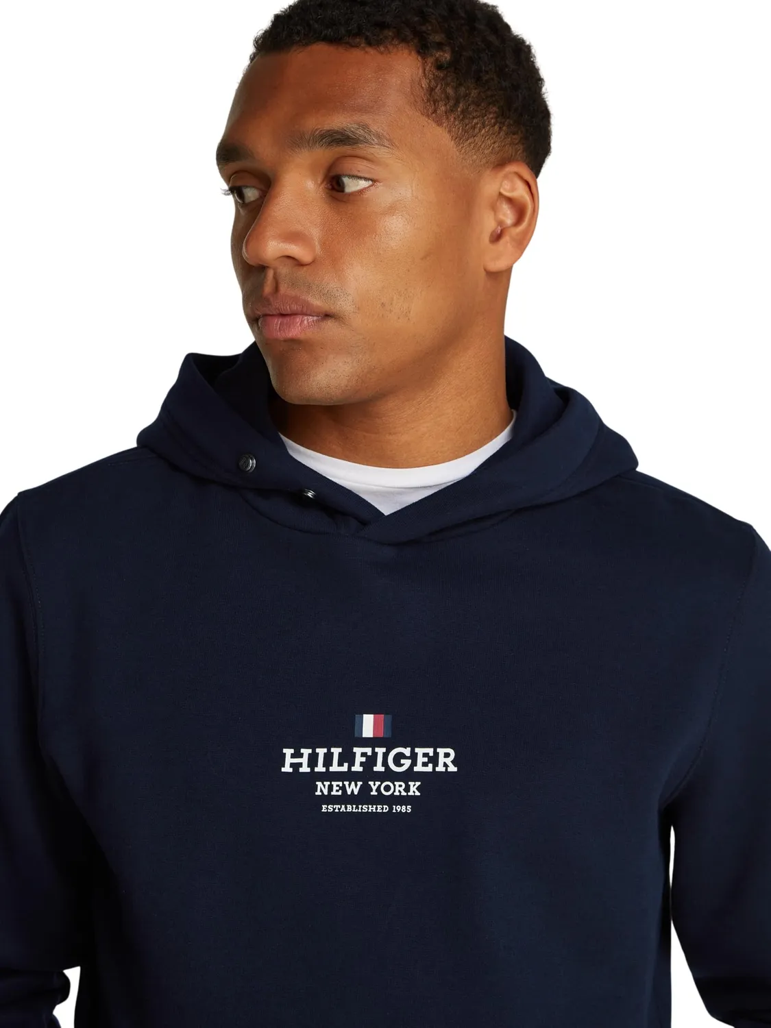 Tommy Hilfiger felpa cappuccio uomo taglia S blu felpata