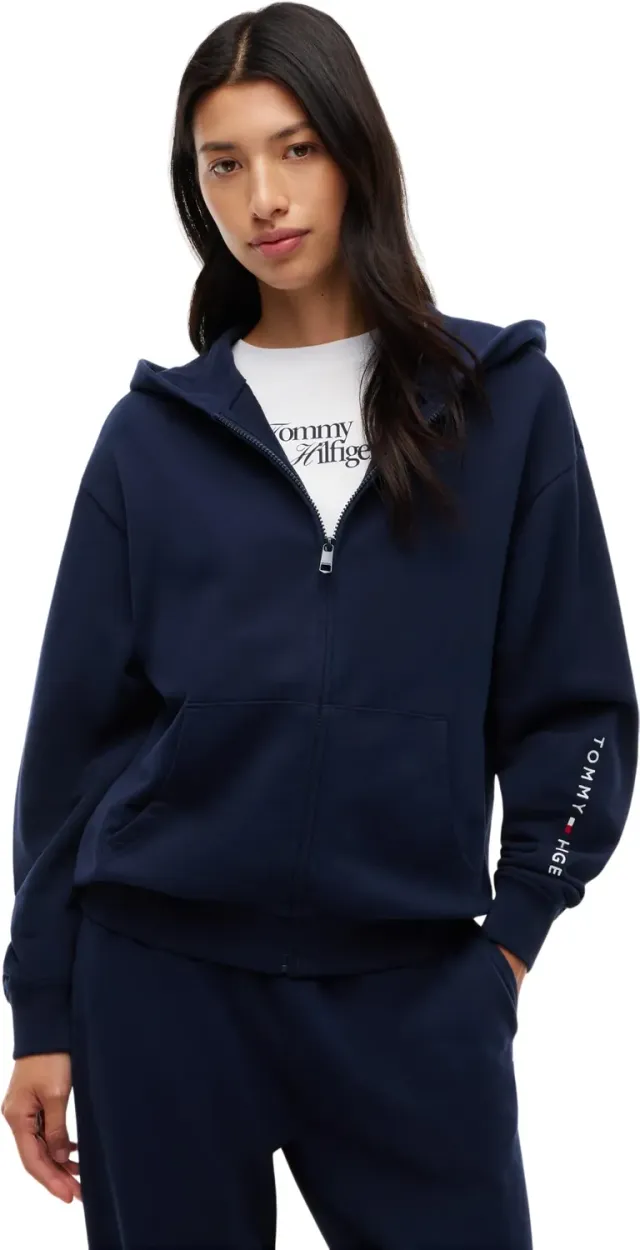 Tommy Hilfiger UW0UW06621 felpa donna cappuccio blu taglia M