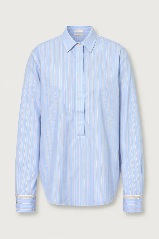Massimo Alba Marysol blusa donna sky cotone