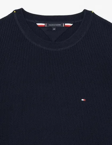 Tommy Hilfiger BT-Structure MW0MW37974 Maglione Blu Girocollo