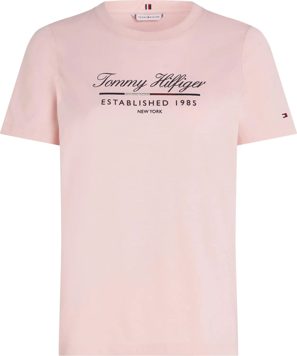 Tommy Hilfiger Script Graphic T-Shirt Donna Cotone Maniche Corte