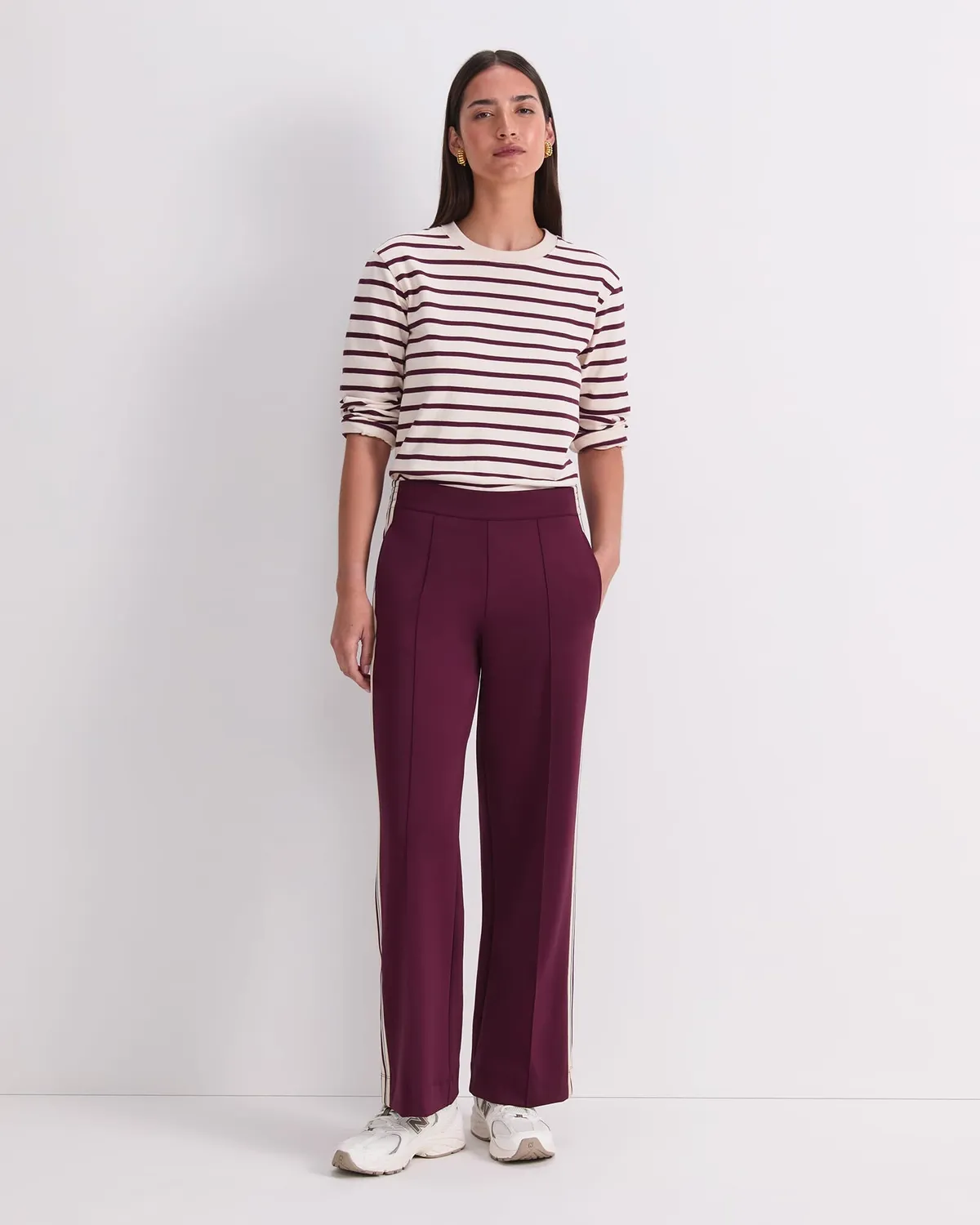 Sportscraft Lina Trackpant pantaloni donna doppio jersey piega