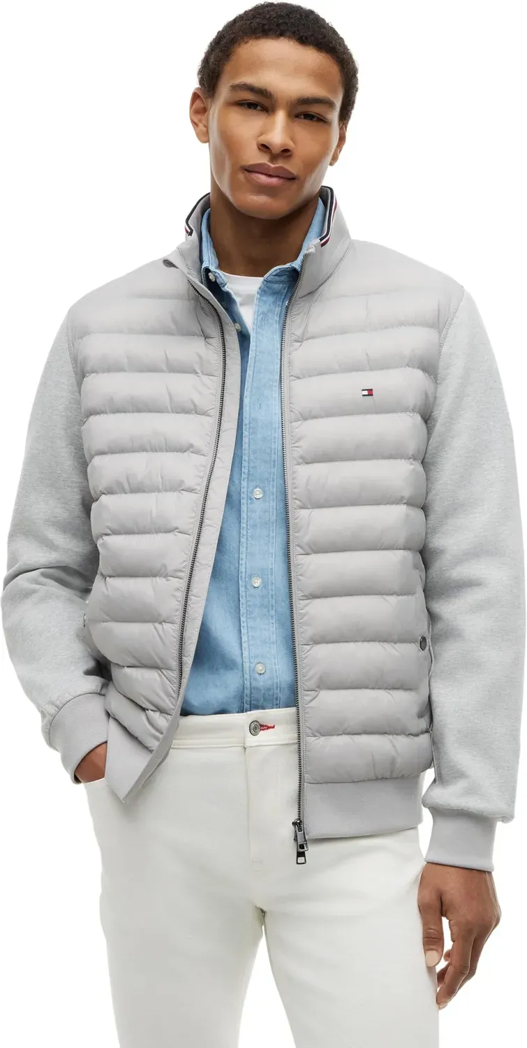 Tommy Hilfiger felpa zip uomo cotone blu grigio