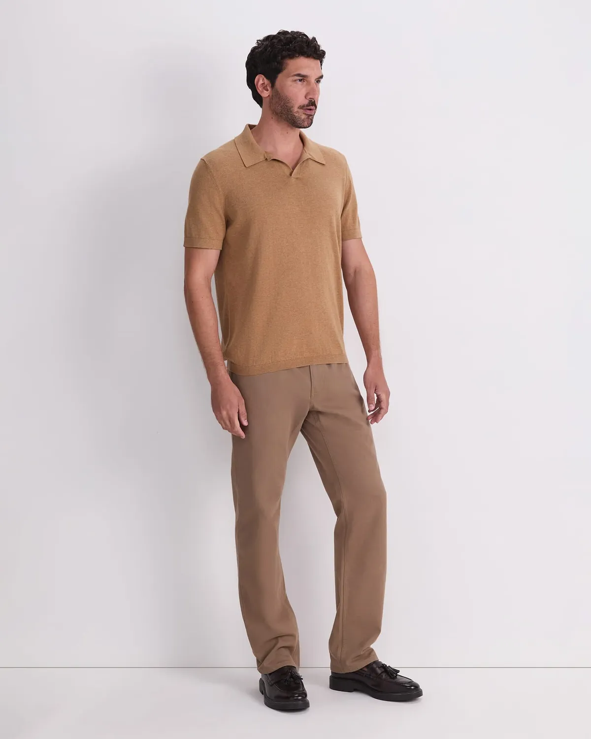 Sportscraft Ojas Knit Polo uomo cotone seta cashmere