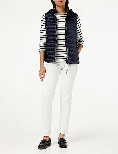 Tommy Hilfiger Slim Cody Rib Top Donna Desert Sky