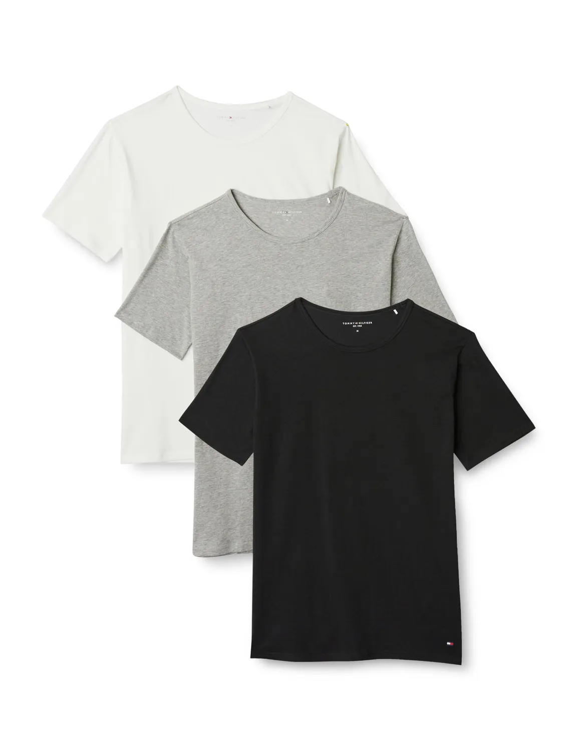 Tommy Hilfiger T-shirt uomo girocollo stretch 3 pezzi bianca M