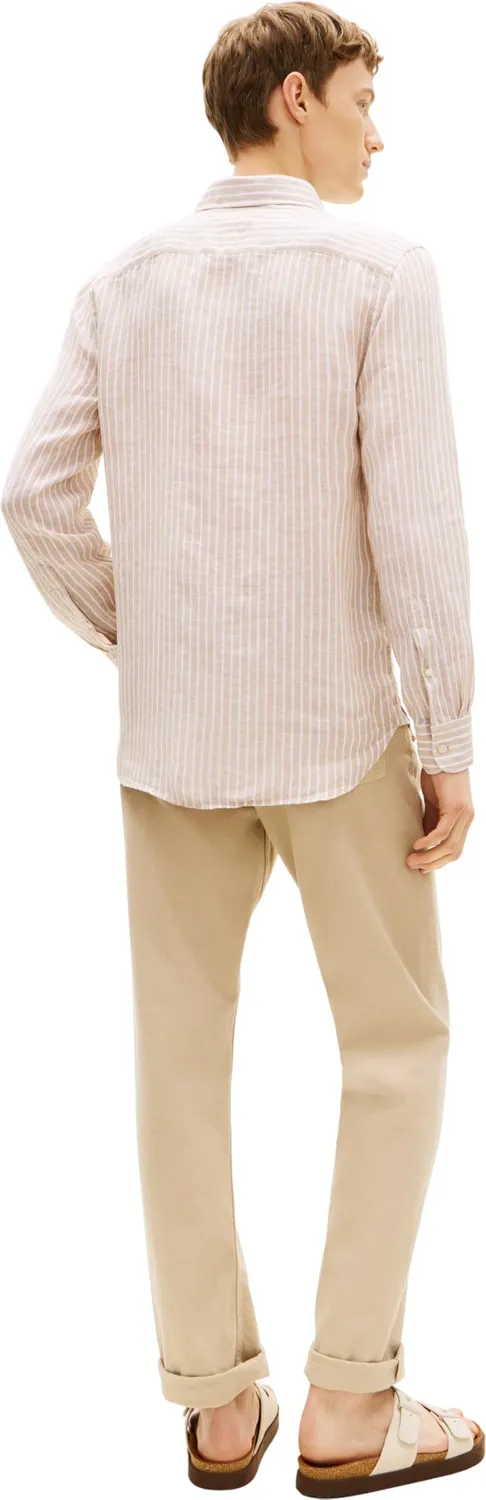 Tommy Hilfiger Linen Bengal Stripe MW0MW42400 camicia lino uomo blu