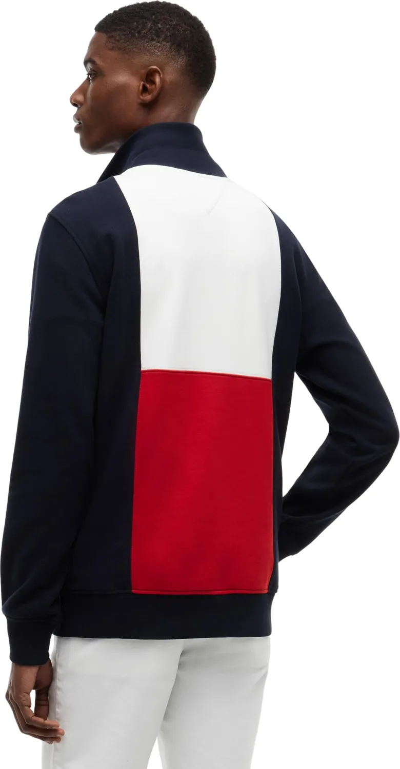 Tommy Hilfiger SailGP MW0MW44687 felpa uomo mezza zip XL blu