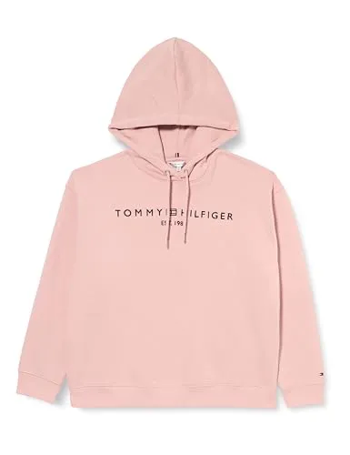 Tommy Hilfiger Corp Logo felpa cappuccio blu felpata
