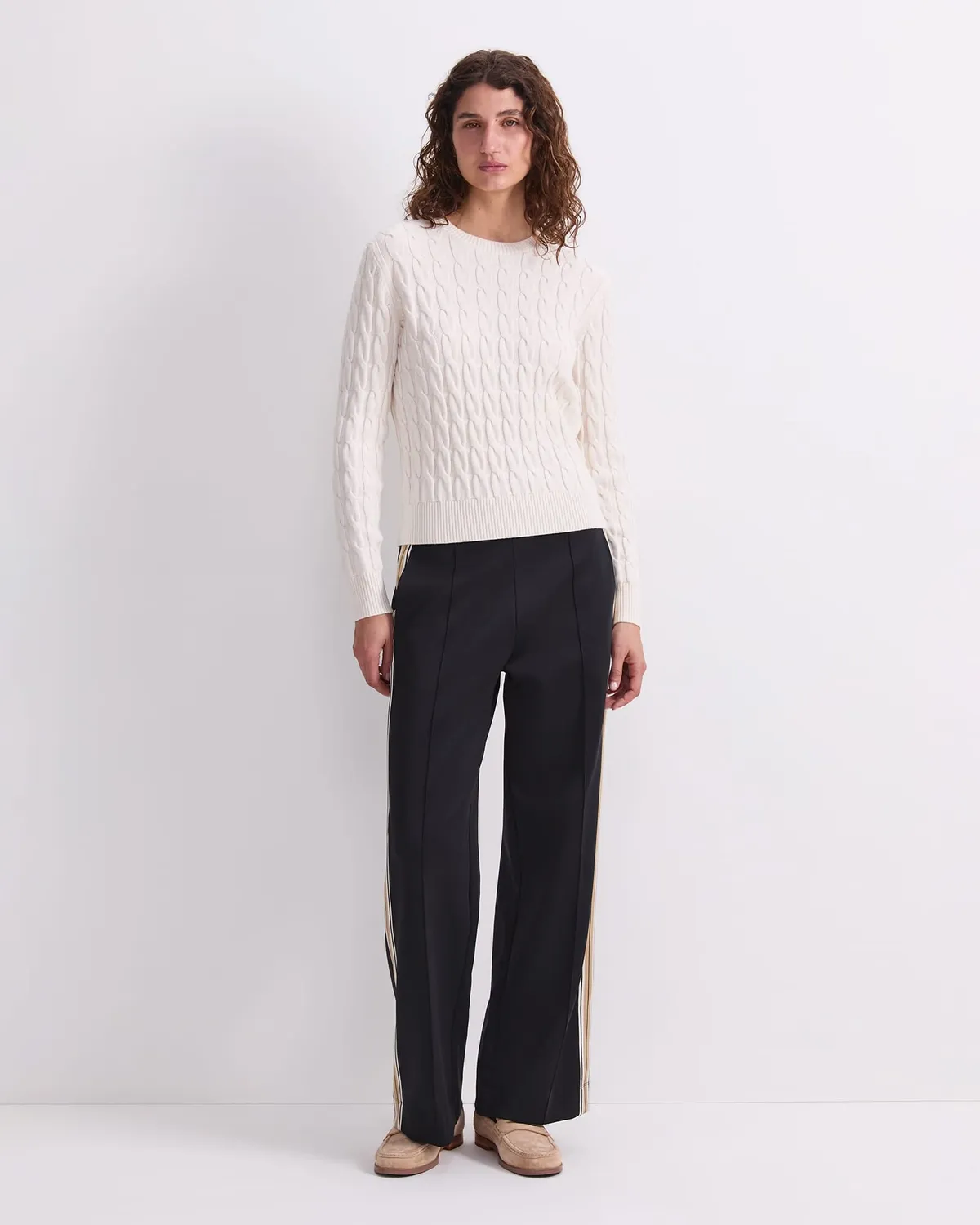 Sportscraft Merino Cable Sweater maglione lana merino
