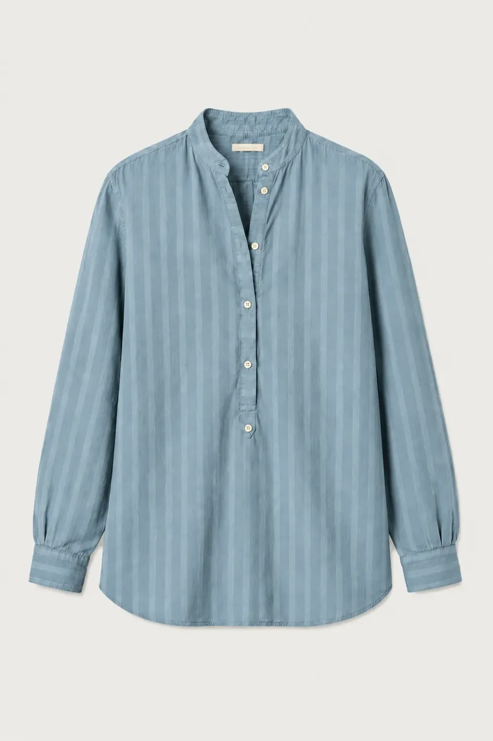 Massimo Alba Leontine camicia donna Air Blue collo coreana