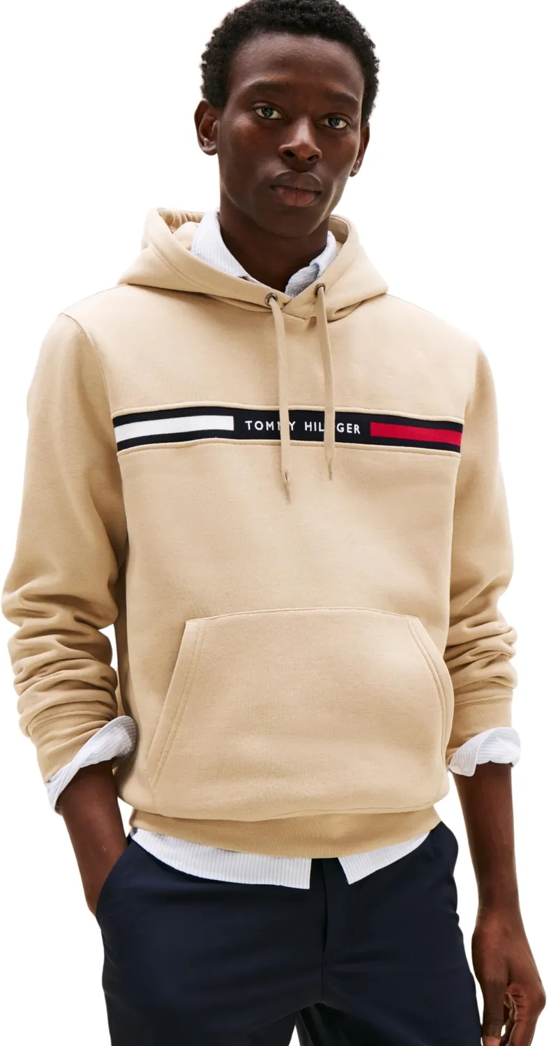 Tommy Hilfiger Chest Insert felpa cappuccio uomo nera M