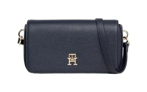 Tommy Hilfiger Emblem Flap Crossover borsa tracolla blu piccola