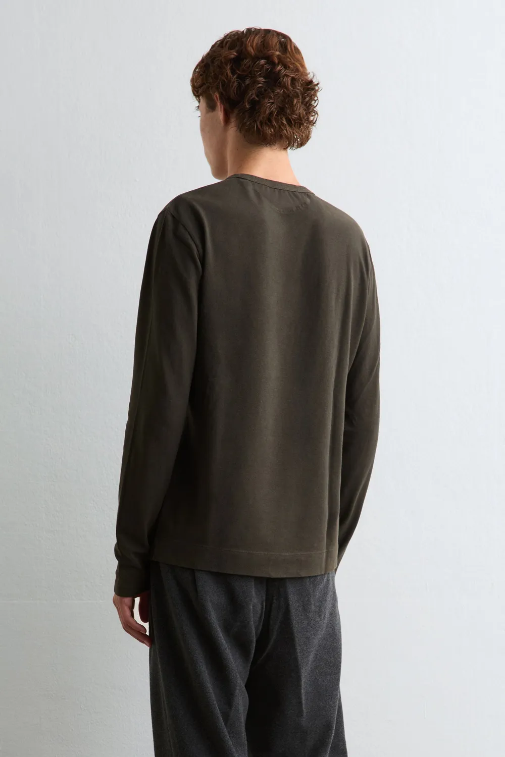 Massimo Alba Manchester serafino cotone Chicory Coffee