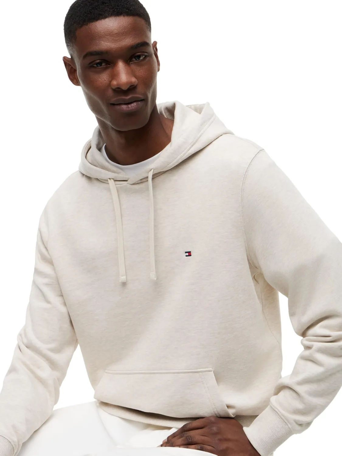 Tommy Hilfiger felpa unisex con cappuccio beige taglia M