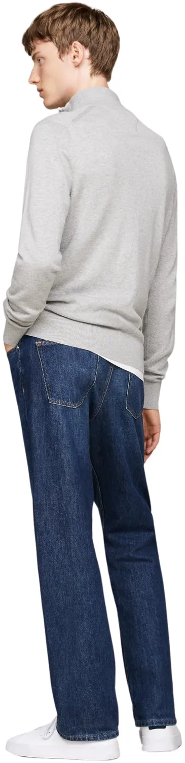 Tommy Hilfiger Essential Cotton Zip Thru pullover zip uomo nero