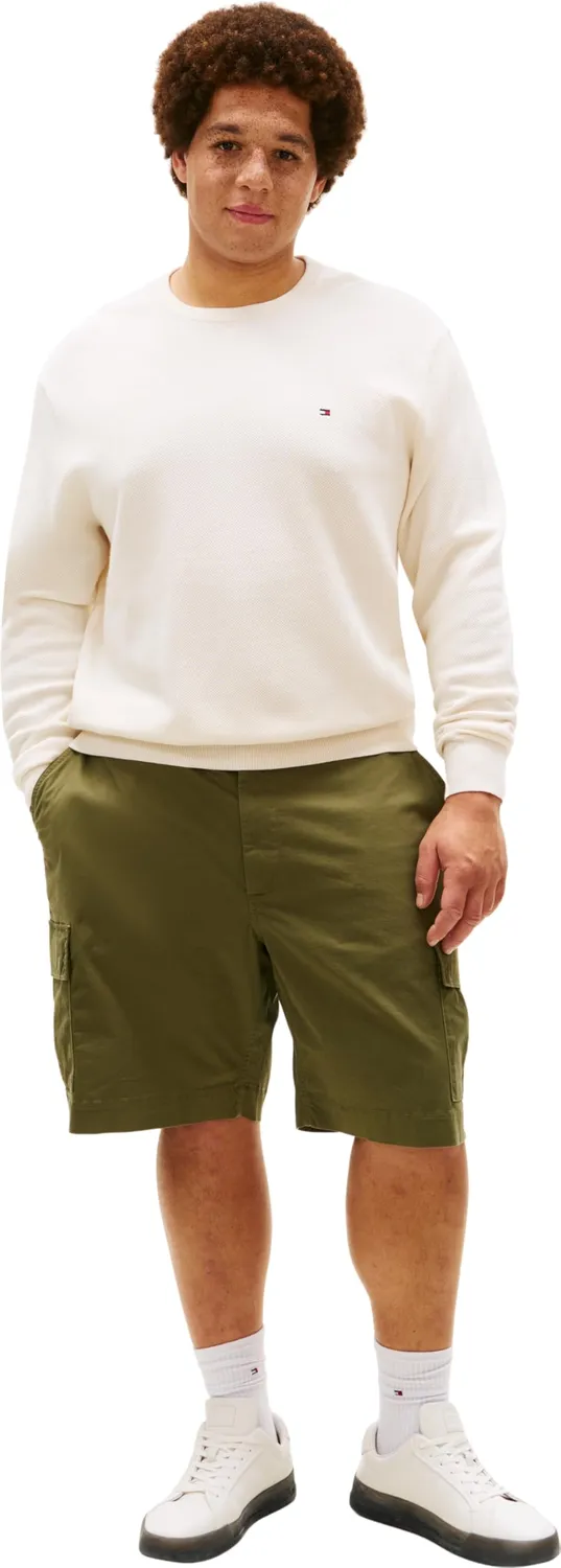 Tommy Hilfiger pullover uomo girocollo maglione nero